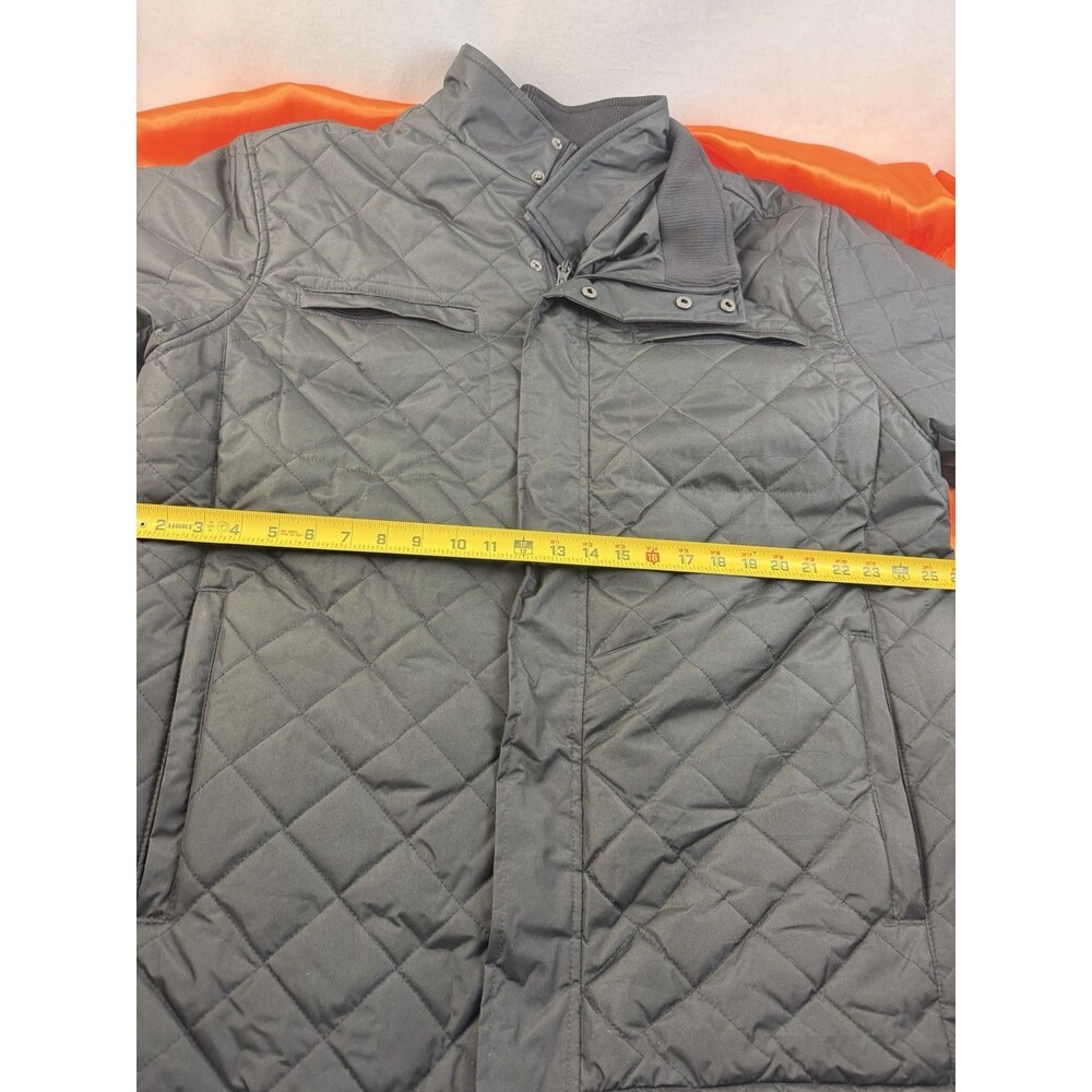North 40 Men’s Quilted Jacket Black Gray XL Full Zip Snap Front Pockets